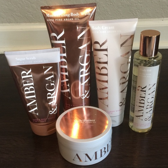 Bath Body Works Amber Argan Bundle